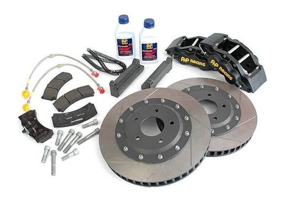 AP Racing brake kit EVO 7/8/9, front, 6 piston, Ø332 x 32mm, black calipers 