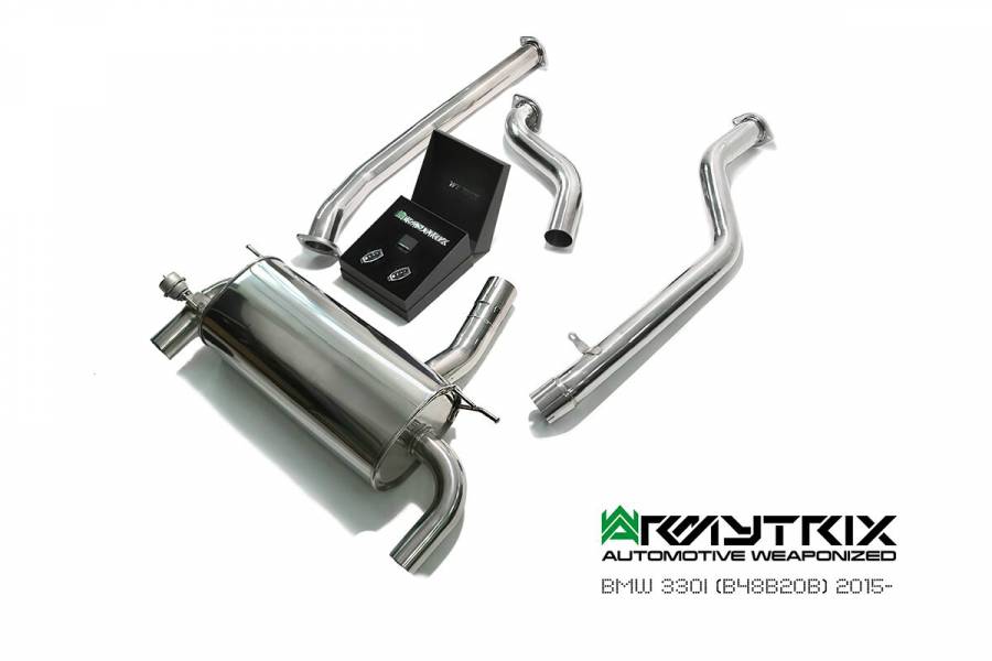 ARMYTRIX STAINLESS STEEL CAT-BACK per BMW 3 SERIES F30 320I BMW 3 SERIES F31 320I BMW 3 SERIES F30 330I BMW 3 SERIES F31 330I BMW 4 SERIES F32 420I BMW 4 SERIES F33 420I BMW 4 SERIES F32 430I BMW 4 SERIES F33 430I BMW 4 SERIES F36 420I BMW 4 SERIES F36 43