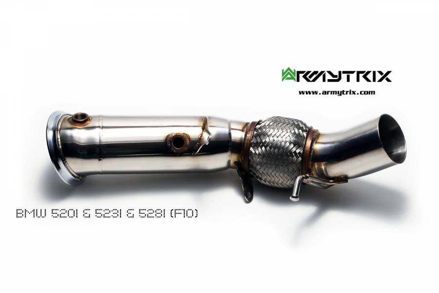 ARMYTRIX STAINLESS STEEL DOWNPIPE per BMW 5 SERIES F10 520I BMW 5 SERIES F10 528I